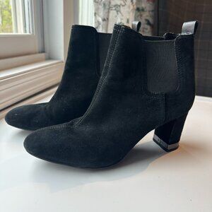 Tory Burch April Black Suede Ankle Bootie - Size 8.5